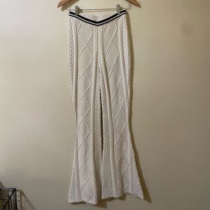 High Waisted Knit Flare Pants